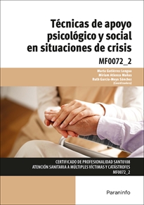 Portada del libro MF0072_2 - Técnicas de apoyo psicológico y social en situaciones de crisis