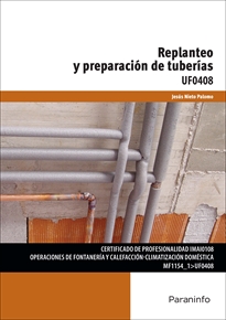 Portada del libro UF0408 - Replanteo y preparación de tuberías