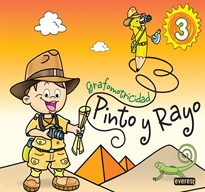 Portada del libro Pinto y Rayo, grafomotricidad, Educación Infantil. Cuaderno 3